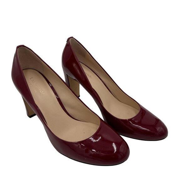 Kate Spade New York Red Patent Leather Womens Block Heels Size 7.5 - Picture 1 of 6